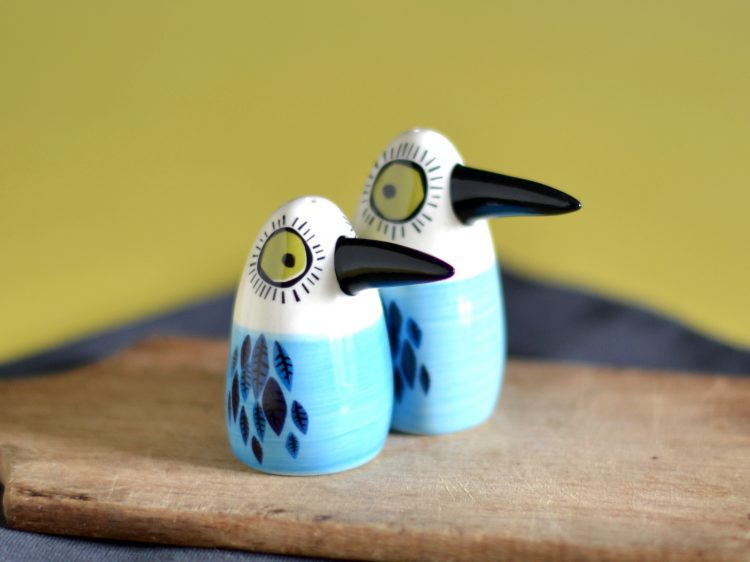 two ceramic birds