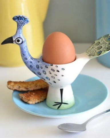 peacock eggcup