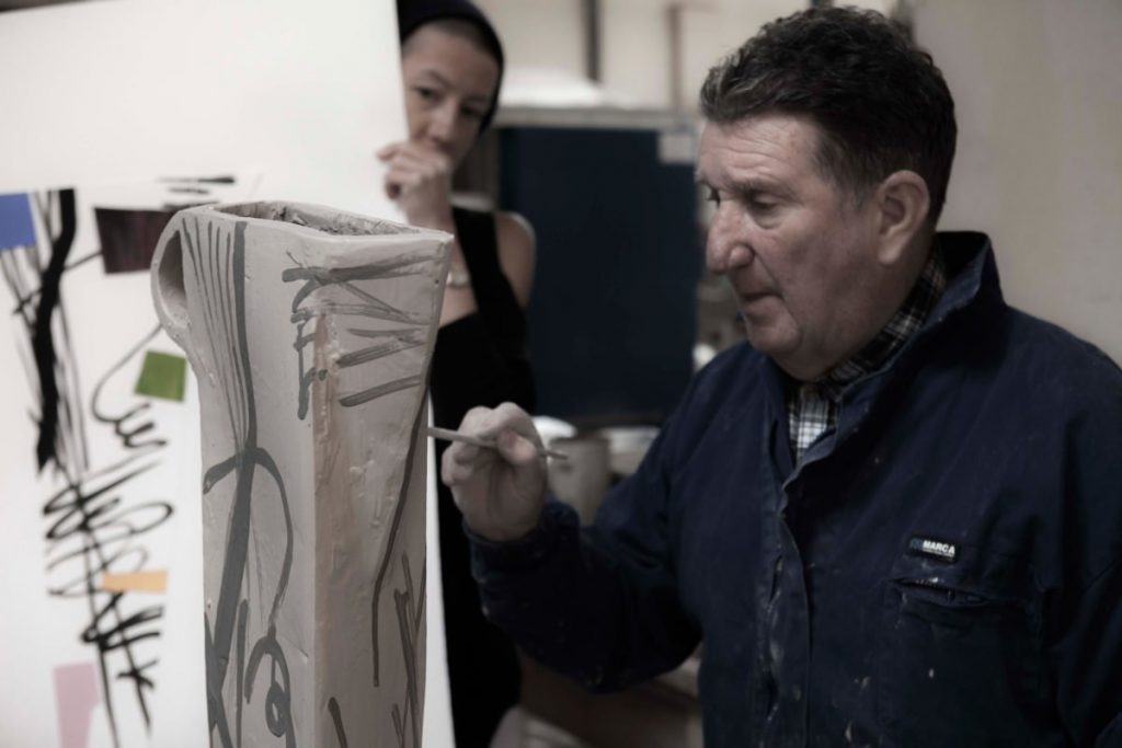 Bruce Mclean showcases his ceramic skills