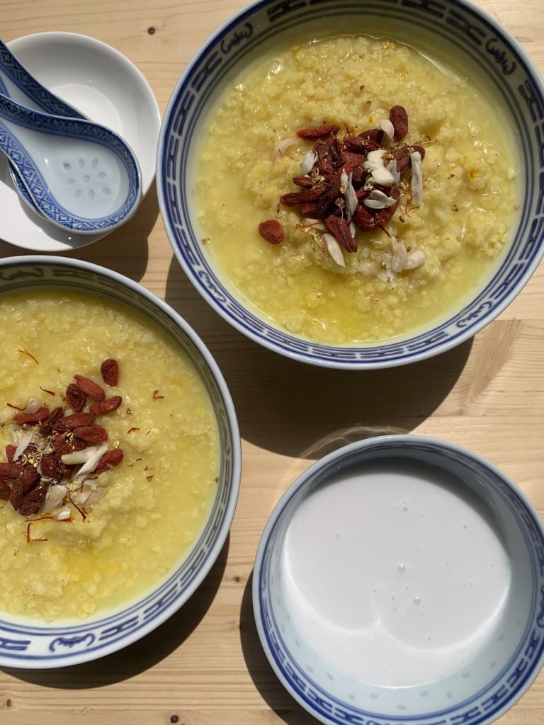 Image of Saffron Millet Porridge for Blood & Qi Circulation Saffron Millet Porridge 