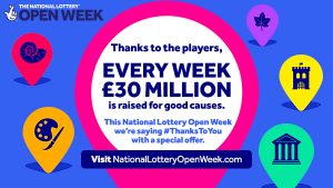 A National Lottery footer.